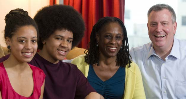 Bill de Blasio e famiglia