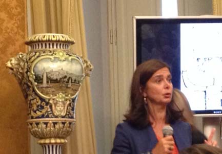La presidente della camera Laura Boldrini alla presentazione della guida